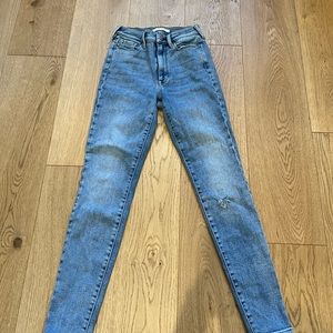 high rise straight leg jeans